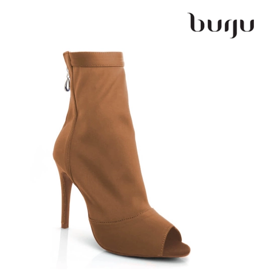 burju-Shabina深棕袜子短靴,heels高跟鞋，拉丁舞蹈鞋