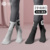 Seconds❤ [elegant gray + elegant black] alphabet mid-calf socks - 2 pairs 