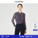
NAERSI/Narsi bow polka dot chiffon French shirt for women autumn long-sleeved ladies top