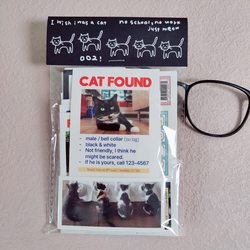 Same Style Korean Eeundorabl Sticker Pack Sticky Notes Physical Text Labels Journal Photo Props Cute Cat