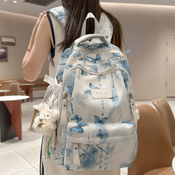Chinese Style Schoolbag for Junior High School Girls, High School Students, and Elementary School Students, Lightweight Campus Large-Capacity Backpack 2025 New Model