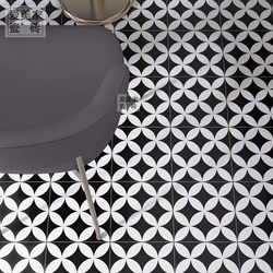 Black and White Retro Full Ceramic Small Floral Tiles for Kitchen and Bathroom 200×200 Restaurant Homestay Hot Pot Restaurant Floor Tiles Ceramic Tiles 30