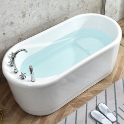 Internet-Famous Household Acrylic Bathtub with Hardware, Freestanding, Small-Sized, Adult Sitting-Type, Insulated Bathing Tub