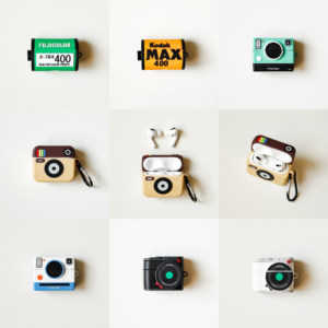 
Direct AirPods shell camera roll shape pro1/2/3 generation Apple silicone Bluetooth headset protective case