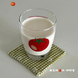 Glass Cup for Women, High Aesthetic Appeal, Tomato-Shaped Cup, Large Capacity, 2025 New Model, Household Water Cup, Milk Cup, Simple Coffee Cup