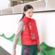 3169 Daji new Chinese style wool collar embroidered cotton short white duck down vest women straight down horse vest