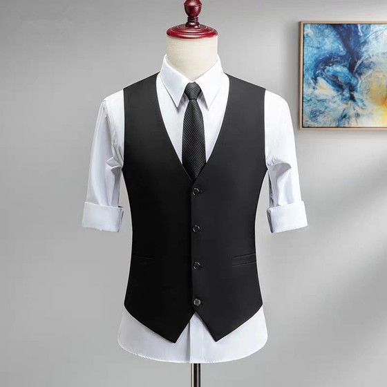 Men's suit vest Korean style slim suit horse clip vest Spring and Autumn Work Casual Professional Vest COS Vest
