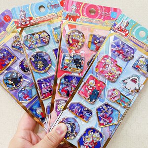 
Classic Ultraman three-dimensional 3D water filling stickers children's cartoon puzzle stickers shake water paste boy small toys