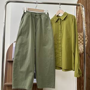 
Harem pants for women 2026 spring and summer thin Korean version high waist elastic waist fashionable sickle curved three-dimensional tailoring Korean casual
