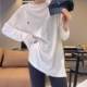 2025 spring new design style age-reducing ragdoll sleeve base shirt loose casual and versatile round neck long sleeve T-shirt for women