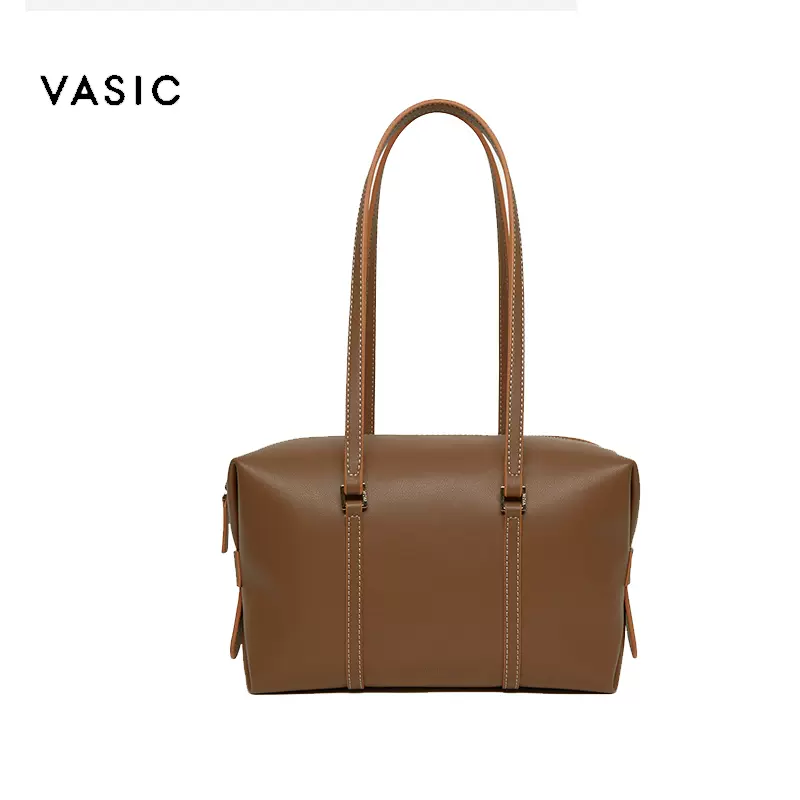 VASIC 牛皮Tete 单肩手提日式枕头包制服包款通勤包-Taobao
