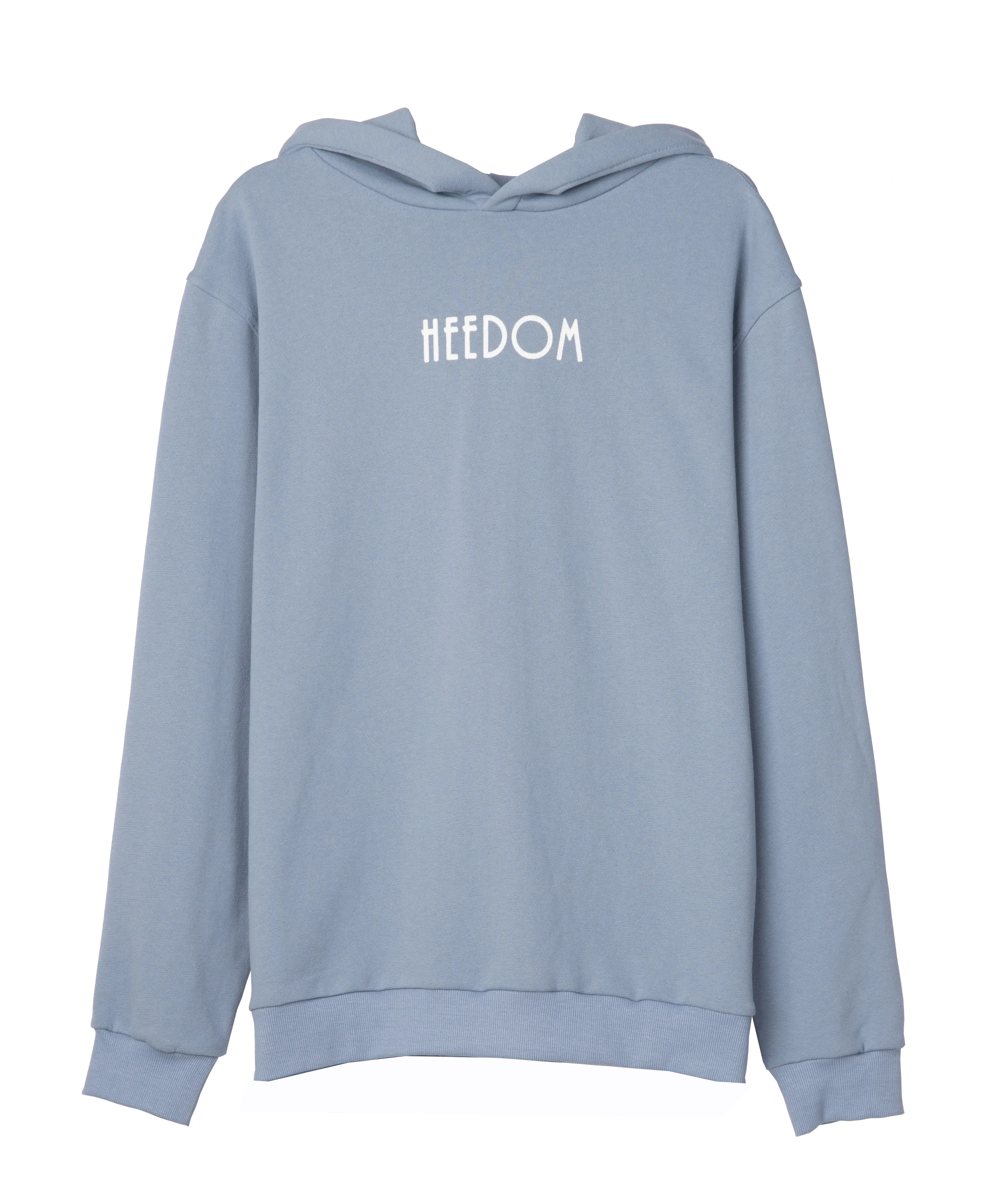 HEEDOM 2018S4情侣宽松连帽卫衣浅蓝色潮牌长袖帽衫独立设计师-Taobao