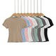 Little Ru hot girl Kardashian's round neck short-sleeved T-shirt in summer slim tight stretch short base top
