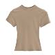 Little Ru hot girl Kardashian's round neck short-sleeved T-shirt in summer slim tight stretch short base top