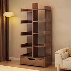 Simple Bookshelf Storage Rack Floor-Standing Home Wall-Mounted Small Bookcase Living Room Storage Rack Office Cabinet