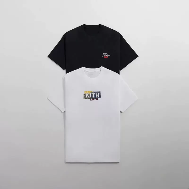 Kith Tokyo Lanterns/Boro Logo Tee東京燈籠/博羅標誌T恤純棉-Taobao