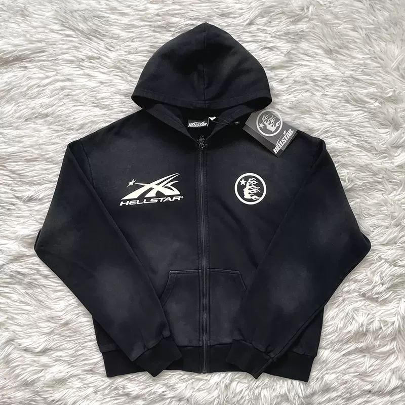 Hellstar Sports ZipUp Hoodie ヘルスター パーカー Hellstar Sports Black Zip Up Hoodie – Showroom LA