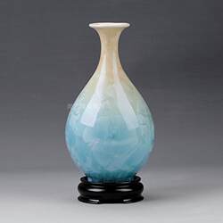 Jingdezhen Crystal Glaze Ceramic Vase Modern Minimalist Ornament Home Tv Cabinet European Style Fresh Home Decoration
