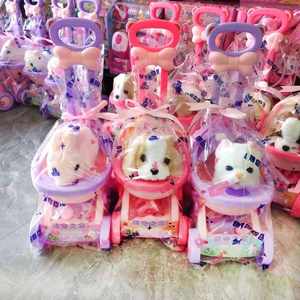 Hand -cart rabbits, dogs, cats will call children to simulate family toys, baby feed pets
