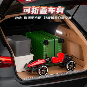 
2025 new electric four-wheel go-kart, foldable, male and female, baby can sit, portable, with remote control, no installation required