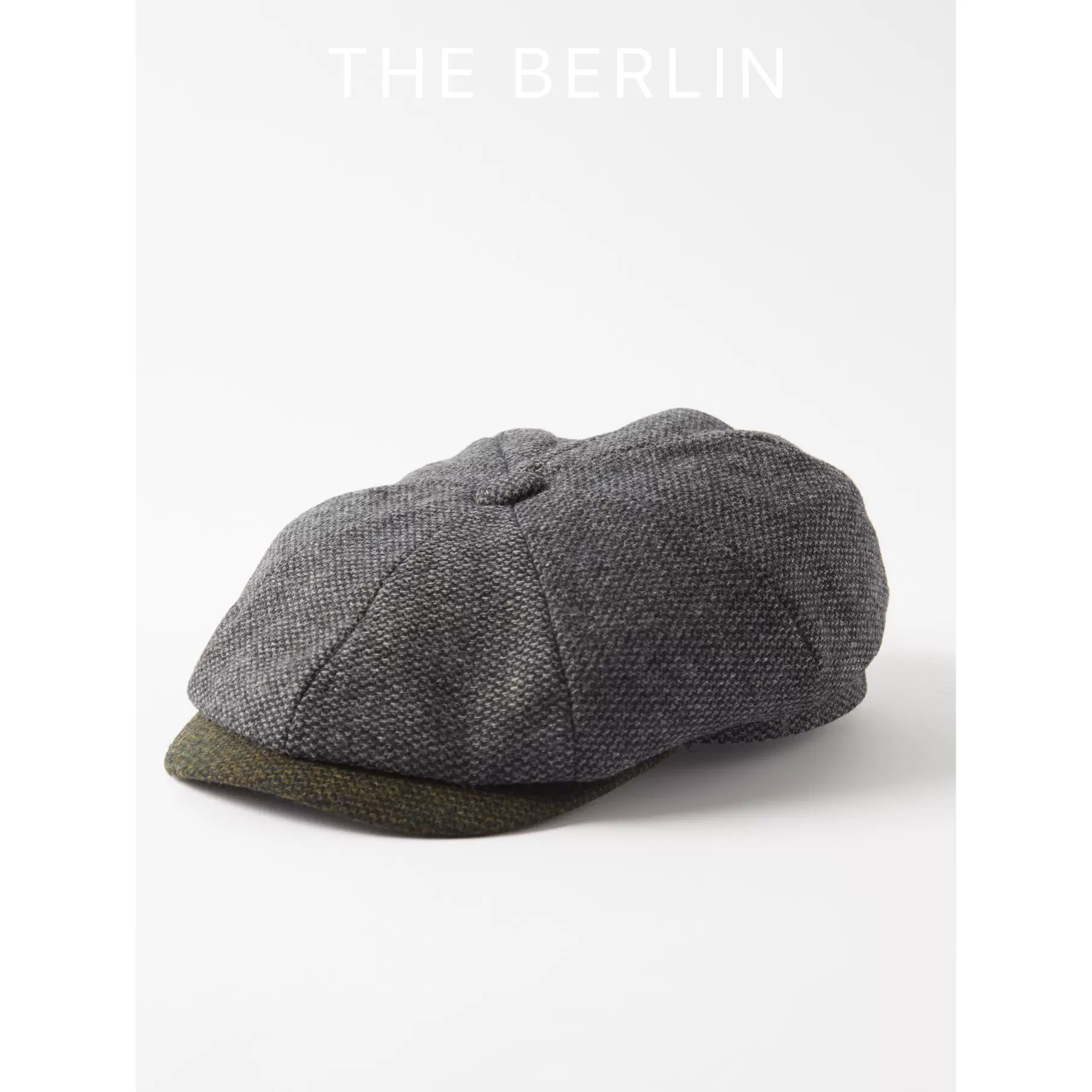 THE BERLIN] PAUL SMITH 英伦风羊毛粗花呢平顶帽报童帽复古帽-Taobao