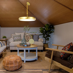 Duplex Loft Sloped Ceiling Chandelier, Simple Modern Living Room, Dining Room, Shop, Slope Installation Chandelier, Light Luxury Round Lamp