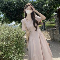 Simple, Elegant, and Sophisticated Dress That Makes You Look Younger, 2026 Super Popular Summer Plus-Size Dress for Chubby Women, Waist-Cinching, Slimming, and Very Flattering