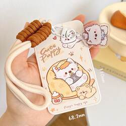 Border Collie Samaya Id Card Holder Student Meal Card Bus Card Anti-Lost New Style Work Badge Holder Name Tag