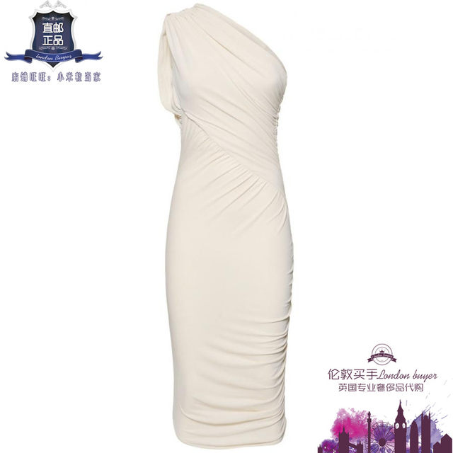 UK Purchase New Women's Rick Owens Draped One-Shoulder Knit Dress
