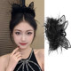 Cat Ear Feather Clip Women's 2025 New Super Fairy Pure Desire Hair Clip Back of Head Hair Shark Clip Headwear Hair Clip