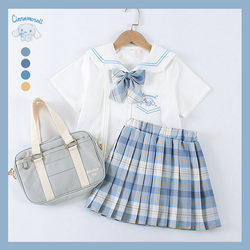 Girls' Dress Summer Outfit Jk Uniform Dress Set Preppy Style Toddler Summer Princess Dress Stylish Children's Clothing