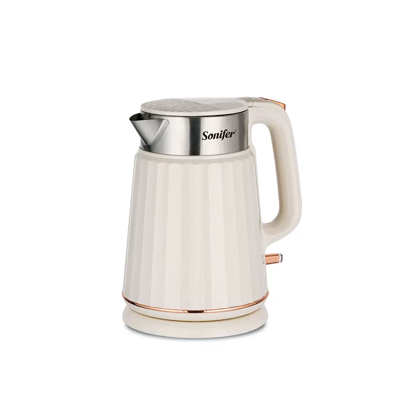 Sonifer出口高品质电烧水壶304不锈钢防烫开水壶陶瓷内胆