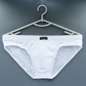 
2 pairs of men's briefs, mid-rise pure cotton shorts, sweat-absorbent, breathable, wide-brimmed solid color long-staple cotton moisture-wicking shorts
