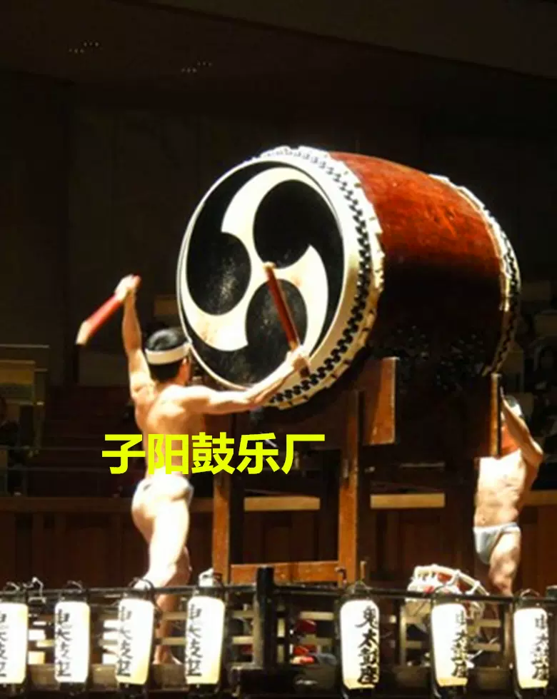 日本太鼓立式咖啡色缔太鼓宮太鼓桶太鼓牛皮鼓演出鼓卷边-Taobao