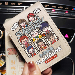 Slam Dunk Around Rukawa Maple Cherry Wood Flower Road Driving License Driving License Two-in-one Leather Case Driver's License Card Bag Lady