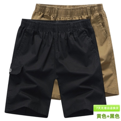 Summer dad shorts men's outer wear thin loose casual middle-aged large pants middle-aged and elderly pure cotton five-point pants