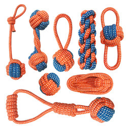 Pet Rope Knot Toy for Small Dogs, Durable and Chew-Resistant, Self-Entertaining, Boredom-Relieving Chew Rope Ball, Teddy Puppy Energy-Consuming Toy