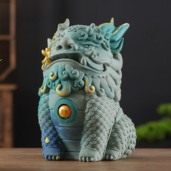 Chinese-Style Cultural and Creative Pixiu Desktop Ornament, Bar Counter, Window Display, Large-Capacity Money Box, Office Desk, Home Decoration, Housewarming Gift