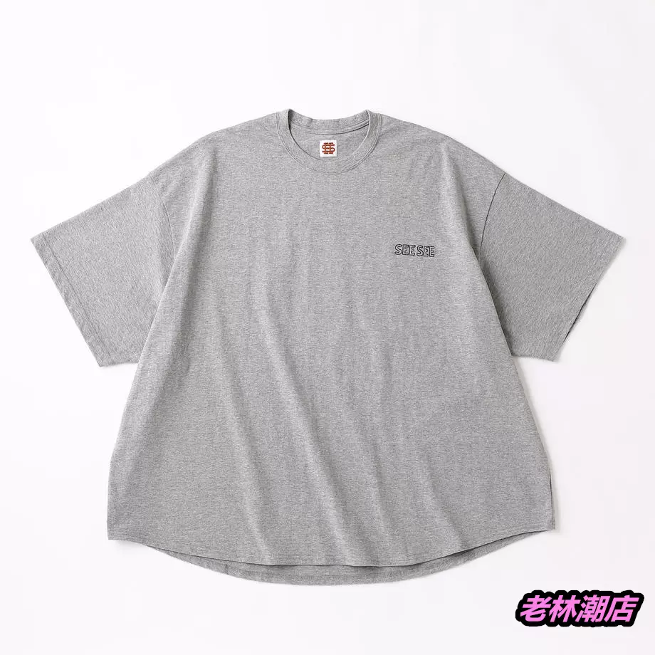 现货SEE SEE NEW FONT LOGO SUPER BIG TEE 日产刺绣短袖T恤22SS-Taobao