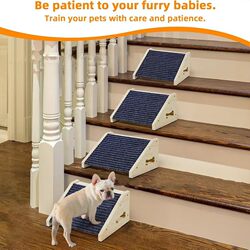 Pet Stair Climbing Frame for Large and Small Dogs, Solid Wood Cat Ladder, Non-Slip Ladder for Elderly Pets