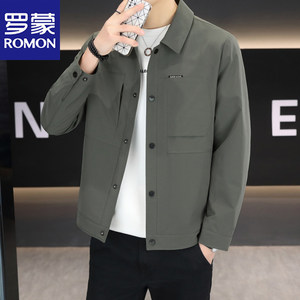 
Luo Meng spring and autumn new men's jacket simple outer casual jacket men's work jacket thin sportswear outer jacket