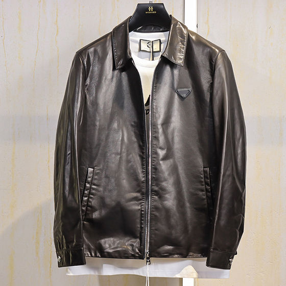 
P-New good goods autumn and winter business versatile fashion trend comfortable versatile light luxury leather jacket 8506