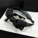 Korean mesh double-layer bow headband anti-slip with toothed wide-edge pressure hairband for women simple temperament versatile hair card