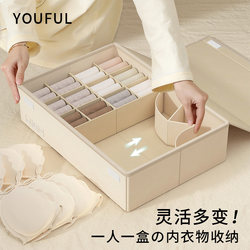 Underwear Storage Box for Panties, Socks, and Bras, a Three-In-One Storage Solution for Intimate Clothing with Compartments for Organization