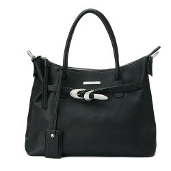 Taichiism “Ice Pattern” Handbag, Dual-Use Buckle Vibe Leather Cleanfit Commuter Tote Bag