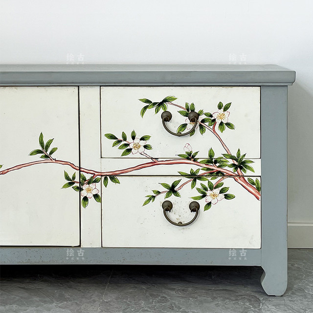 New Chinese style painted TV antique simple flower and bird