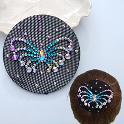 Rhinestone Artistic Gymnastics Cheerleading Dance Bun Hair Accessory Hairnet Updo Figure Skating Hairnet Hair Tie Hair Wrap