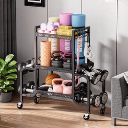 Fitness Equipment Storage Rack Removable Home Yoga Mat Foam Roller Dumbbell Storage Basket Sports Supplies Storage Rack