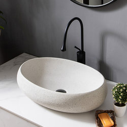 Outdoor Courtyard Countertop Ceramic Basin, High-End Artistic Wash Basin, Balcony Washing Machine Sink, Countertop Basin with a Sense of Sophistication