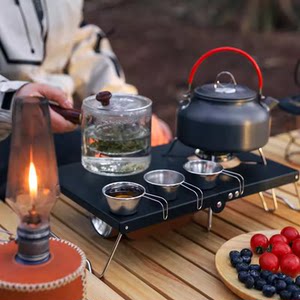 
Outdoor 304 stainless steel mini shot glass 4-piece set camping water cup picnic barbecue holding mountaineering cup 6 pieces